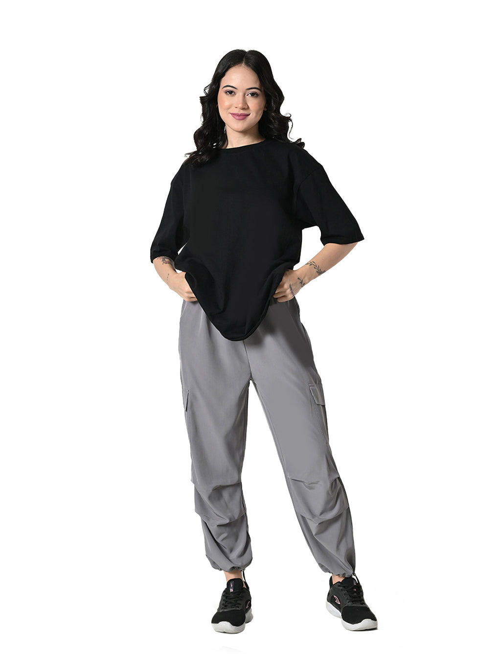 Oversized Drop Shoulder Women’s T-Shirt – Pure Cotton, Round Neck, Relaxed Fit