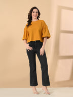 Trendy Oversized Crop T-Shirt for Women – Balloon Sleeves
