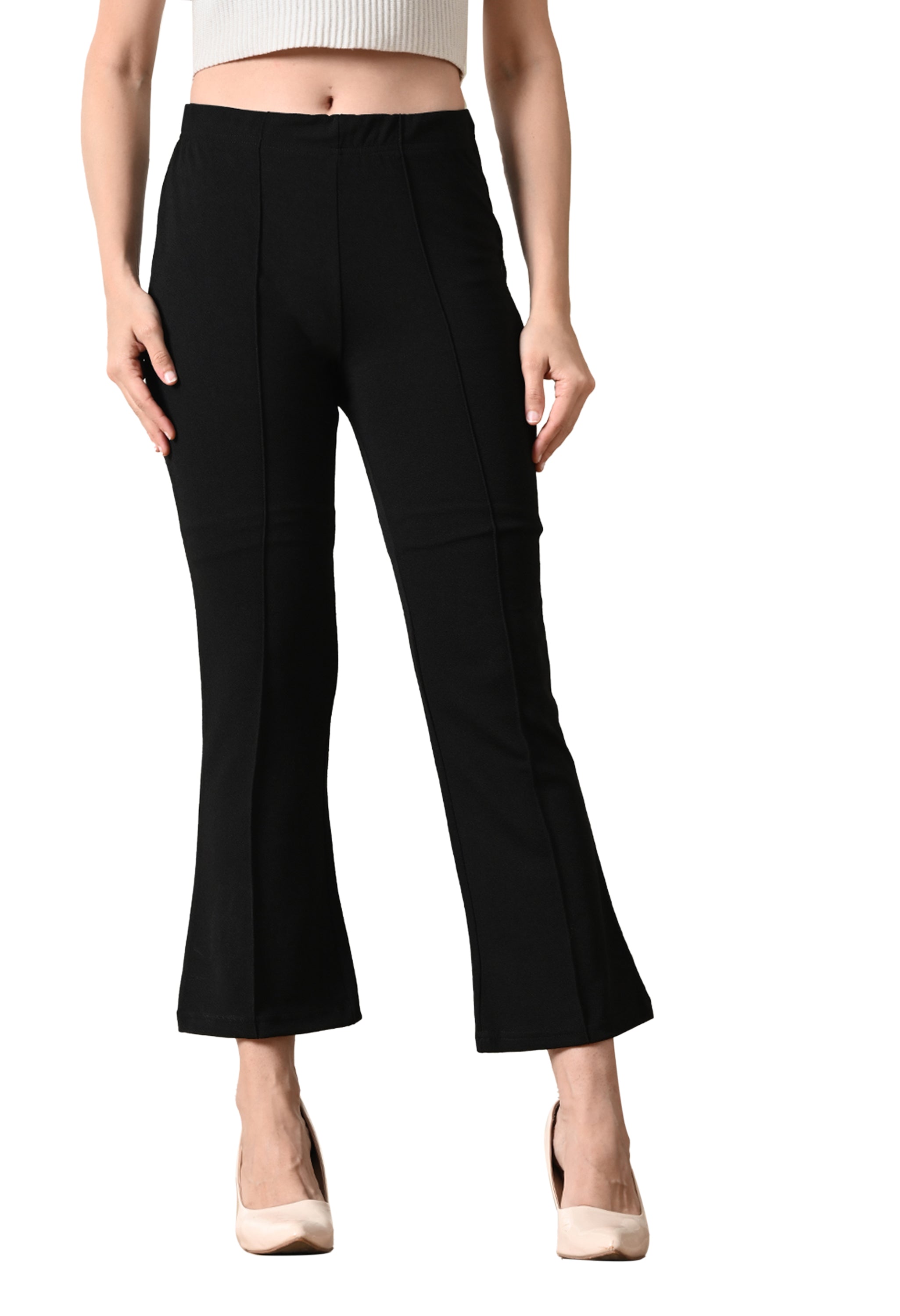 Women's Slim Fit Boot Cut Casual Trousers