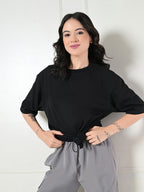 Oversized Drop Shoulder Women’s T-Shirt – Pure Cotton, Round Neck, Relaxed Fit