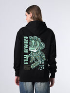 Women’s Classic Black Hoodie Sweater, Relaxed Fit Pullover with Print, Winter Jacket for Girls Ribbed Hem, Lined Hood, Casual Winter Wear, Full Sleeves Stylish Hooded Neck, Hoodie for Winter