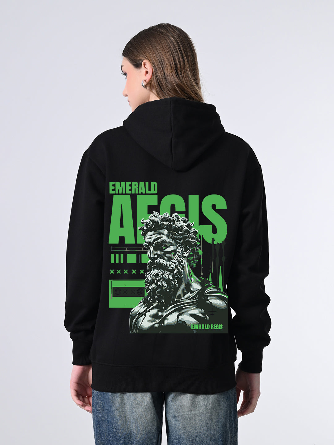 Women’s Classic Black Hoodie Sweater, Relaxed Fit Pullover with Print, Winter Jacket for Girls Ribbed Hem, Lined Hood, Casual Winter Wear, Full Sleeves Stylish Hooded Neck, Hoodie for Winter