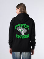 Women’s Classic Black Hoodie Sweater, Relaxed Fit Pullover with Print, Winter Jacket for Girls Ribbed Hem