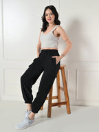 Women’s Loose Fit Cargo Jogger Pants with 4 Pockets