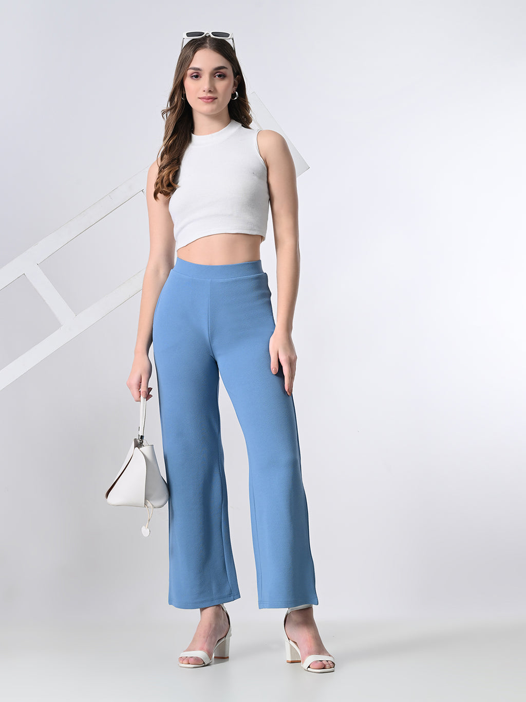 Women’s Elastic Waist Formal Straight Trousers
