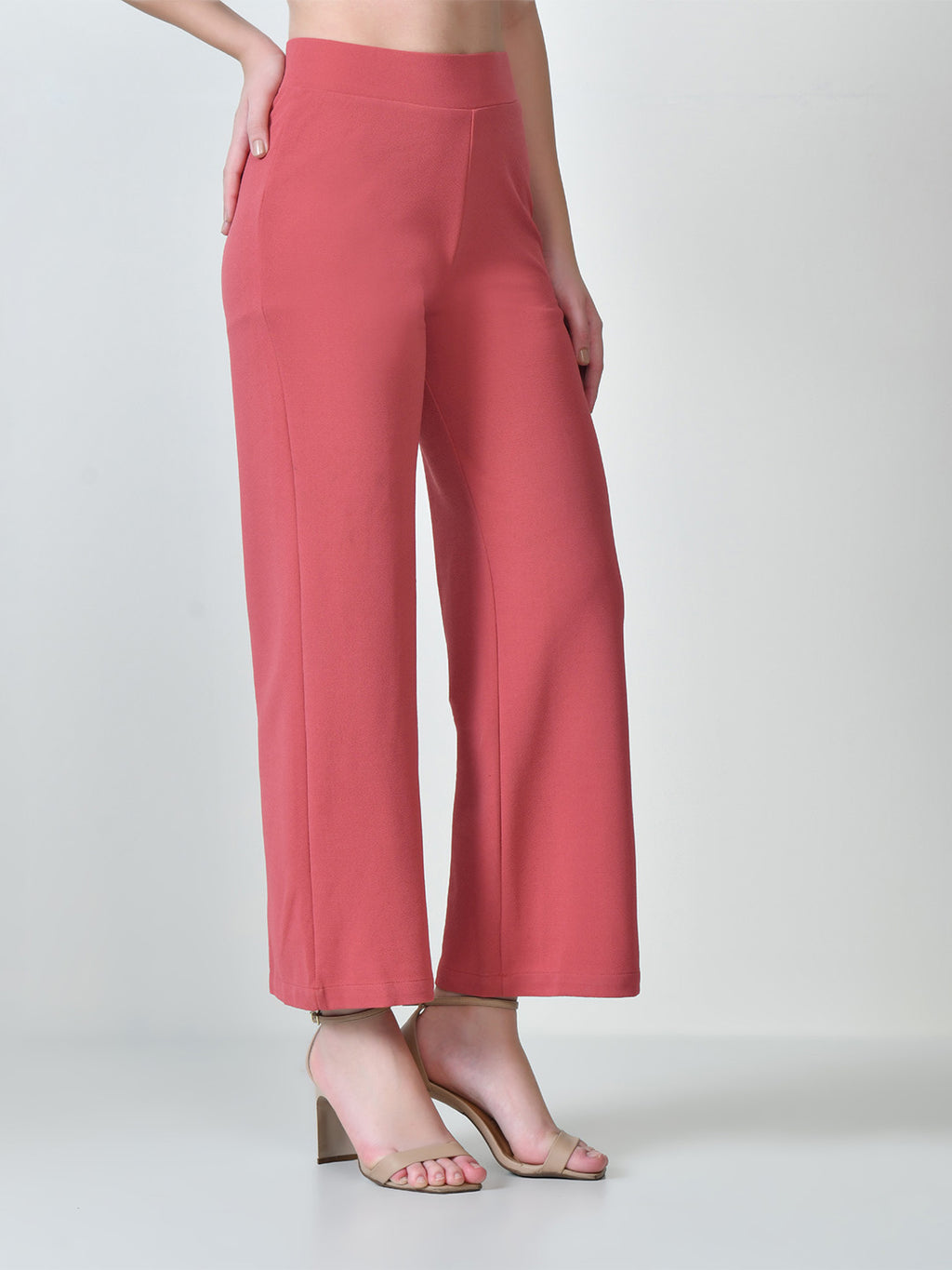 High-Waist Regular Fit Korean Style Trousers