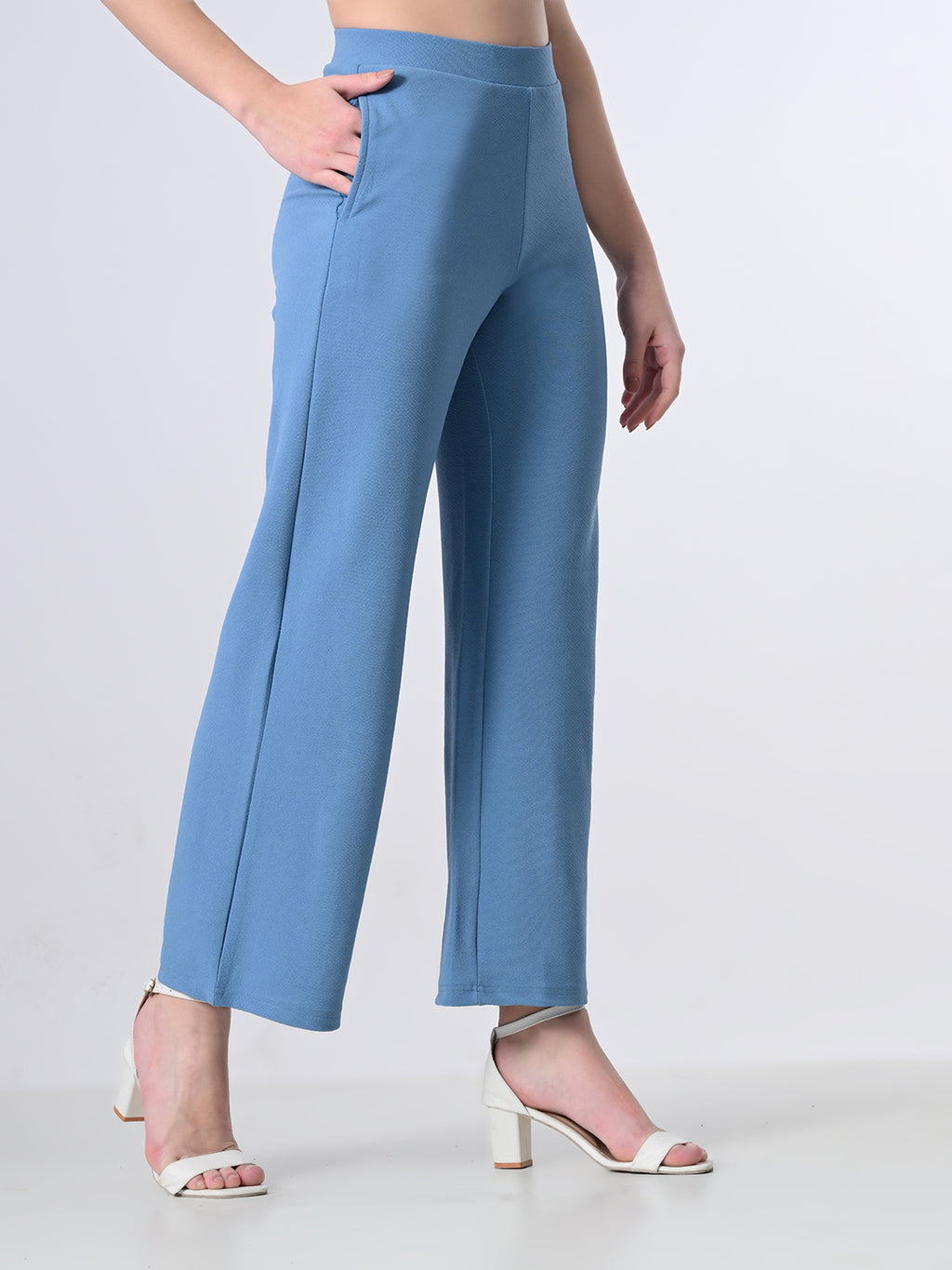 Women’s Elastic Waist Formal Straight Trousers