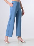 Women’s Elastic Waist Formal Straight Trousers