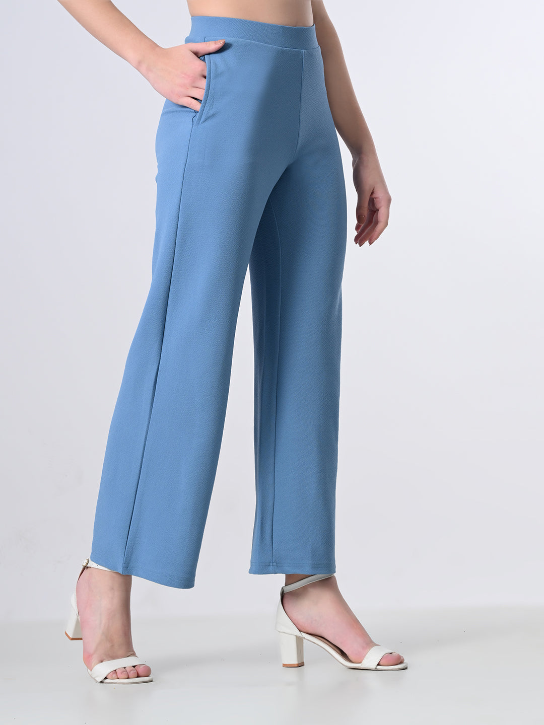 Women’s Elastic Waist Formal Straight Trousers