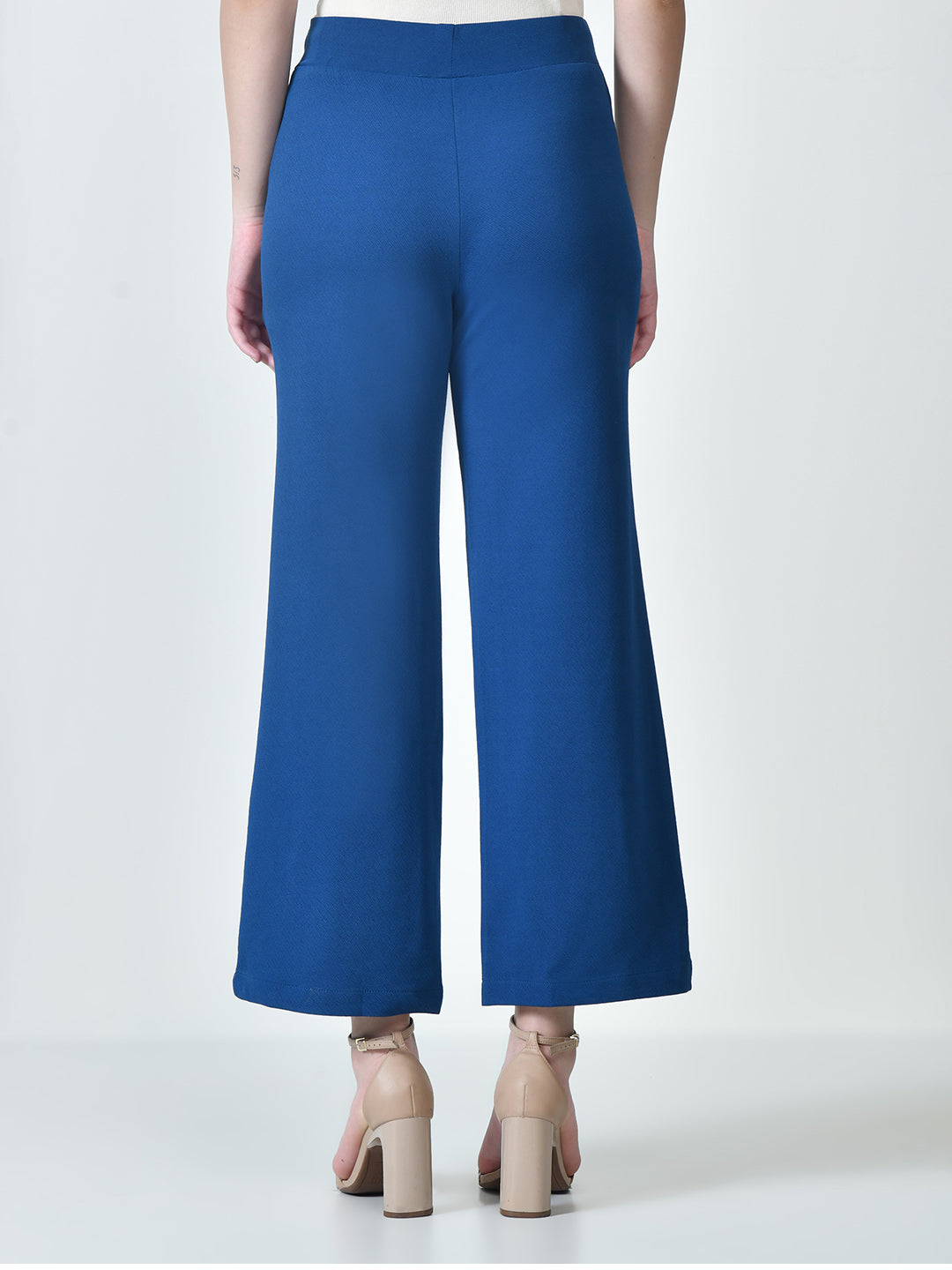 Women's High Waist Straight Fit Trousers | Stretchable Korean Pants