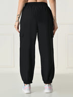Women’s Loose Fit Cargo Jogger Pants with 4 Pockets