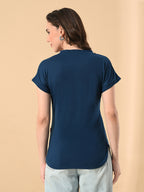 Trendy Cat Print High-Low Women’s Tee