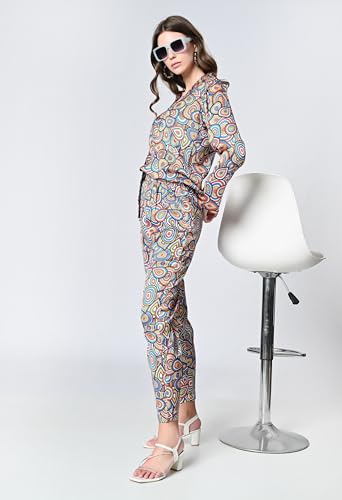 OWL MINK Women’s Rayon Co-Ord Set | 2-Piece Top & Bottom