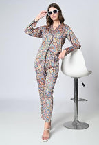 OWL MINK Women’s Rayon Co-Ord Set | 2-Piece Top & Bottom