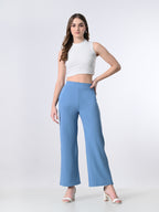 Women’s Elastic Waist Formal Straight Trousers