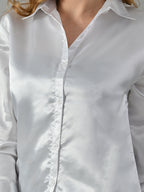 Women’s Satin Formal Shirt – Full Sleeve
