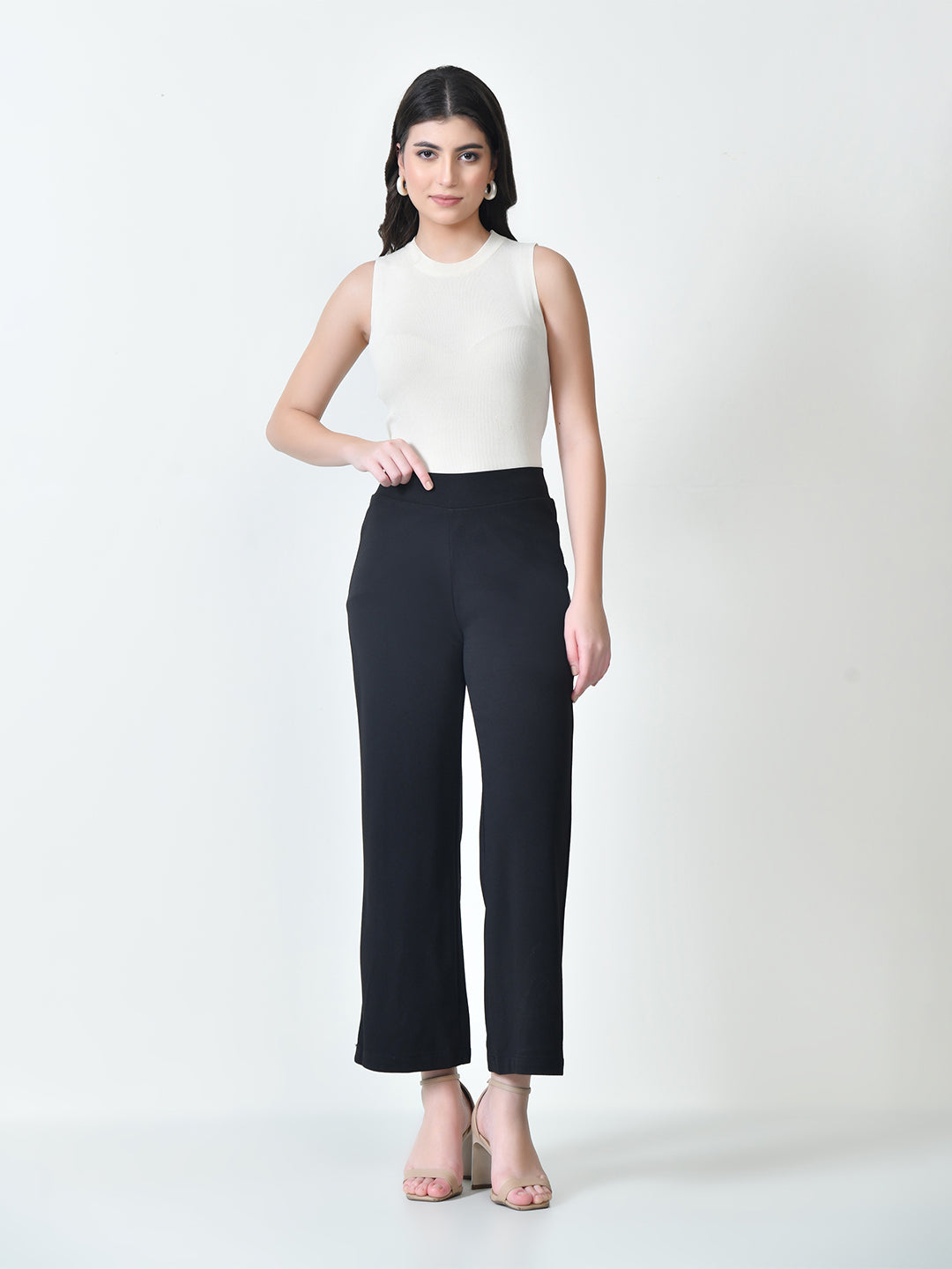 Korean Stretchable Straight Pants for Women