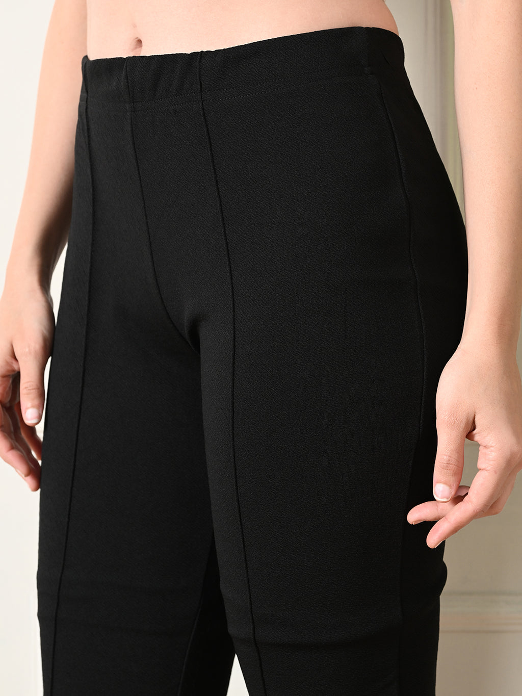 Women's Slim Fit Flared Casual Trousers