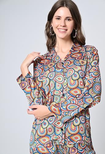 OWL MINK Women’s Rayon Co-Ord Set | 2-Piece Top & Bottom