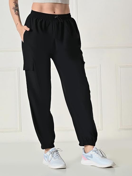 Women’s Loose Fit Cargo Jogger Pants with 4 Pockets