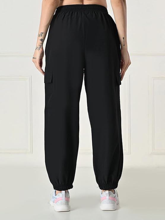 Women’s Loose Fit Cargo Jogger Pants with 4 Pockets
