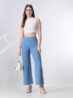 Women’s Elastic Waist Formal Straight Trousers