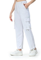 Women’s Stretchable Baggy Cargo Jeans with 4 Deep Pockets for Travel & Hiking