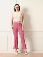 Slim Fit Flared Pants for Women