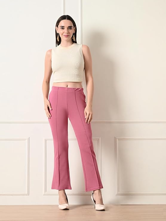 Slim Fit Flared Pants for Women