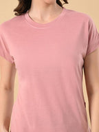 Stylish Up & Down Women’s High-Low Hem T-Shirt in Cotton Lycra