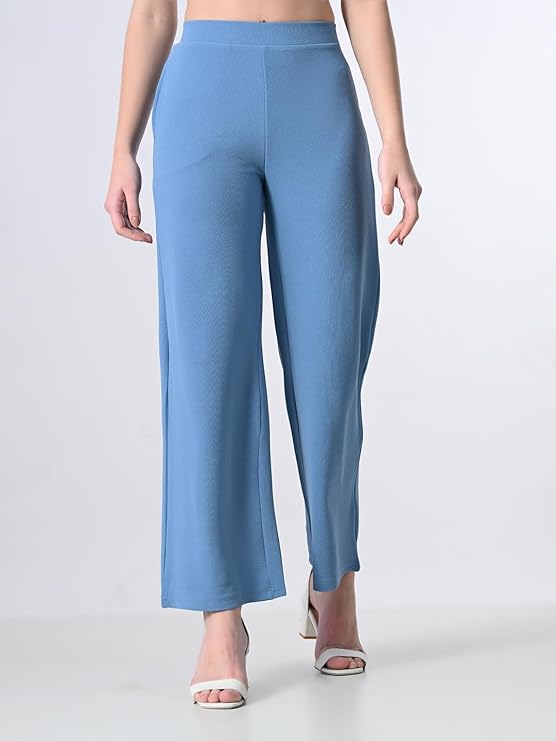 Women’s Elastic Waist Formal Straight Trousers