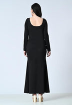 Women’s Casual Long Slip Dress – Full Sleeve Bodycon Maxi