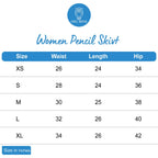 Women's Grey High-Waist Bodycon Pencil Skirt | Knee-Length Slit
