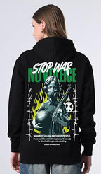 Women’s Black Printed Hoodie | Relaxed Fit Fleece Pullover with Kangaroo Pocket | Classic Casual Hoodie