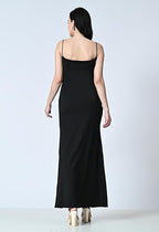 Women's Cutout Ribbed Bodycon Dress | Sleeveless Midi