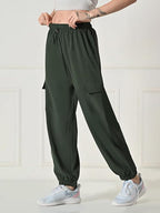 Girls’ Cargo Joggers | Loose Fit, Stretchable Pants