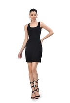 Women’s Black Round Neck Bodycon Mini Dress
