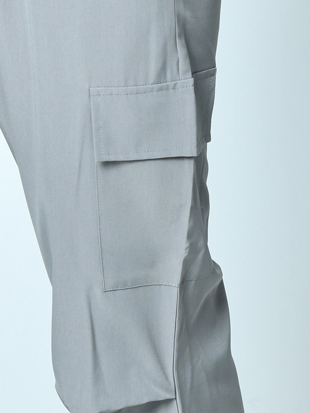 Loose Fit High-Waist Pleated Cargo Pants for Women – Poplin Lycra Fabric