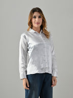 Women’s Satin Formal Shirt – Full Sleeve