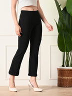 Women's Slim Fit Boot Cut Casual Trousers