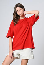 Women’s Oversized 100% Cotton Drop Shoulder T-Shirt