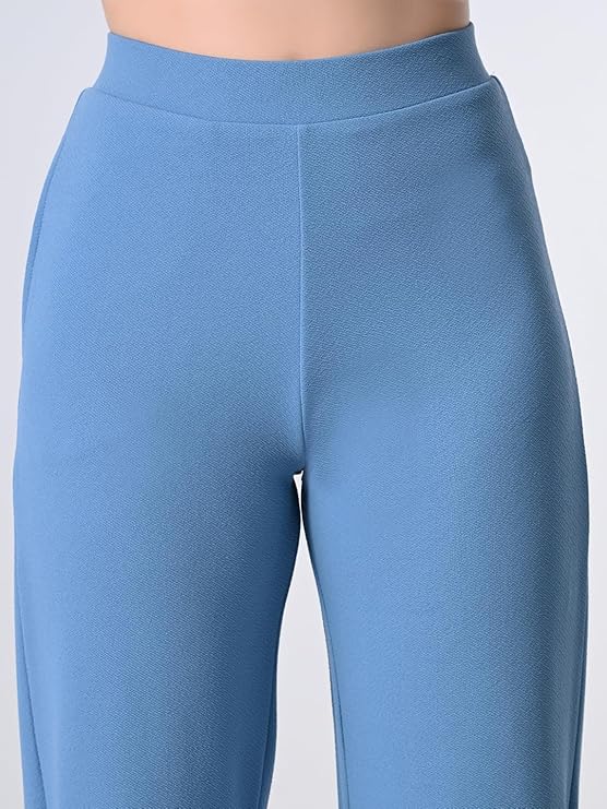 Women’s Elastic Waist Formal Straight Trousers