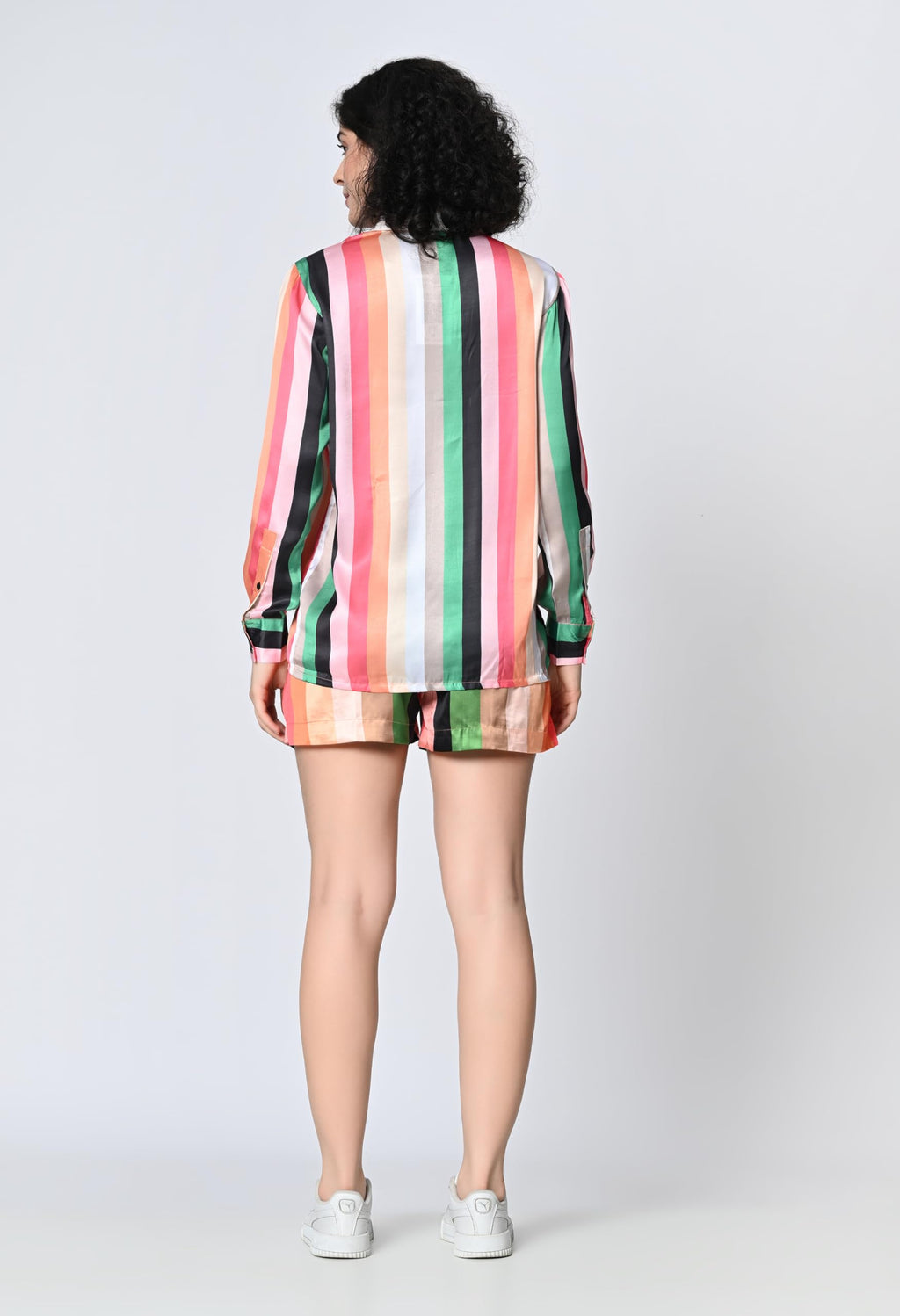 OWL MINK Women’s Polka Dot Co-ord Set | Rayon Half Sleeve Shirt & Shorts