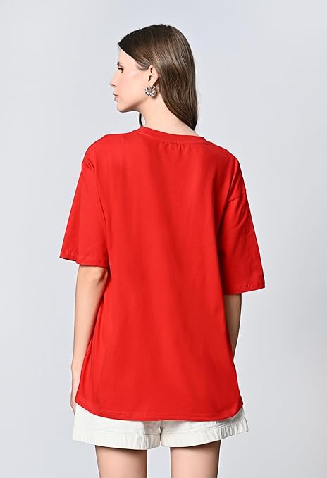Women’s Oversized 100% Cotton Drop Shoulder T-Shirt