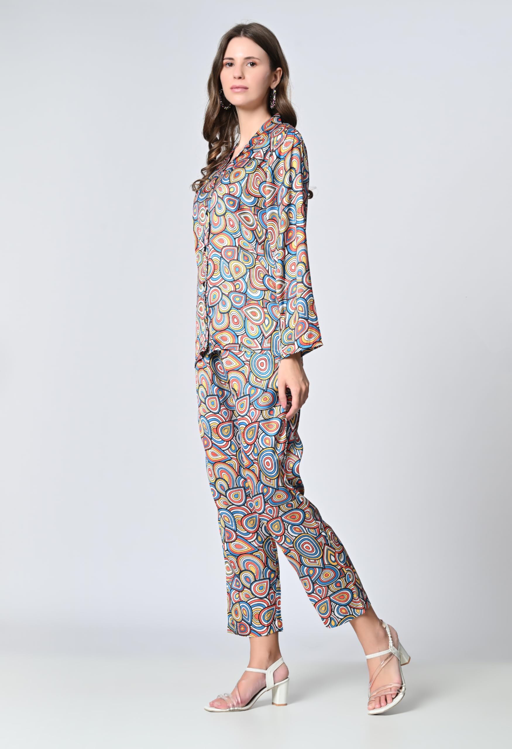 OWL MINK Women’s Rayon Co-Ord Set | 2-Piece Top & Bottom