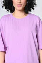 Oversized Fit Women’s T-Shirt in 100% Cotton with Drop Shoulder Design