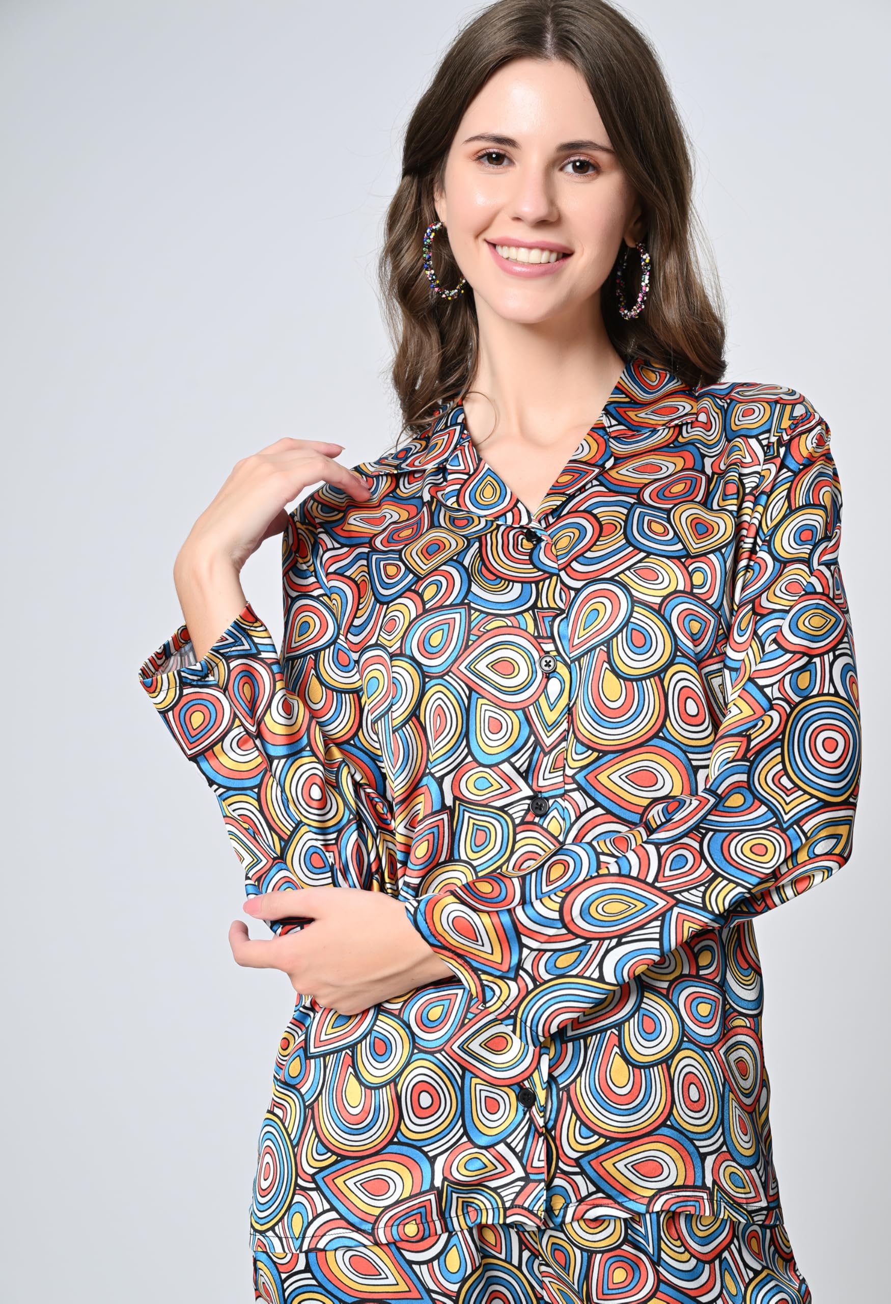 OWL MINK Women’s Rayon Co-Ord Set | 2-Piece Top & Bottom