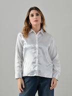 Women’s Satin Formal Shirt – Full Sleeve