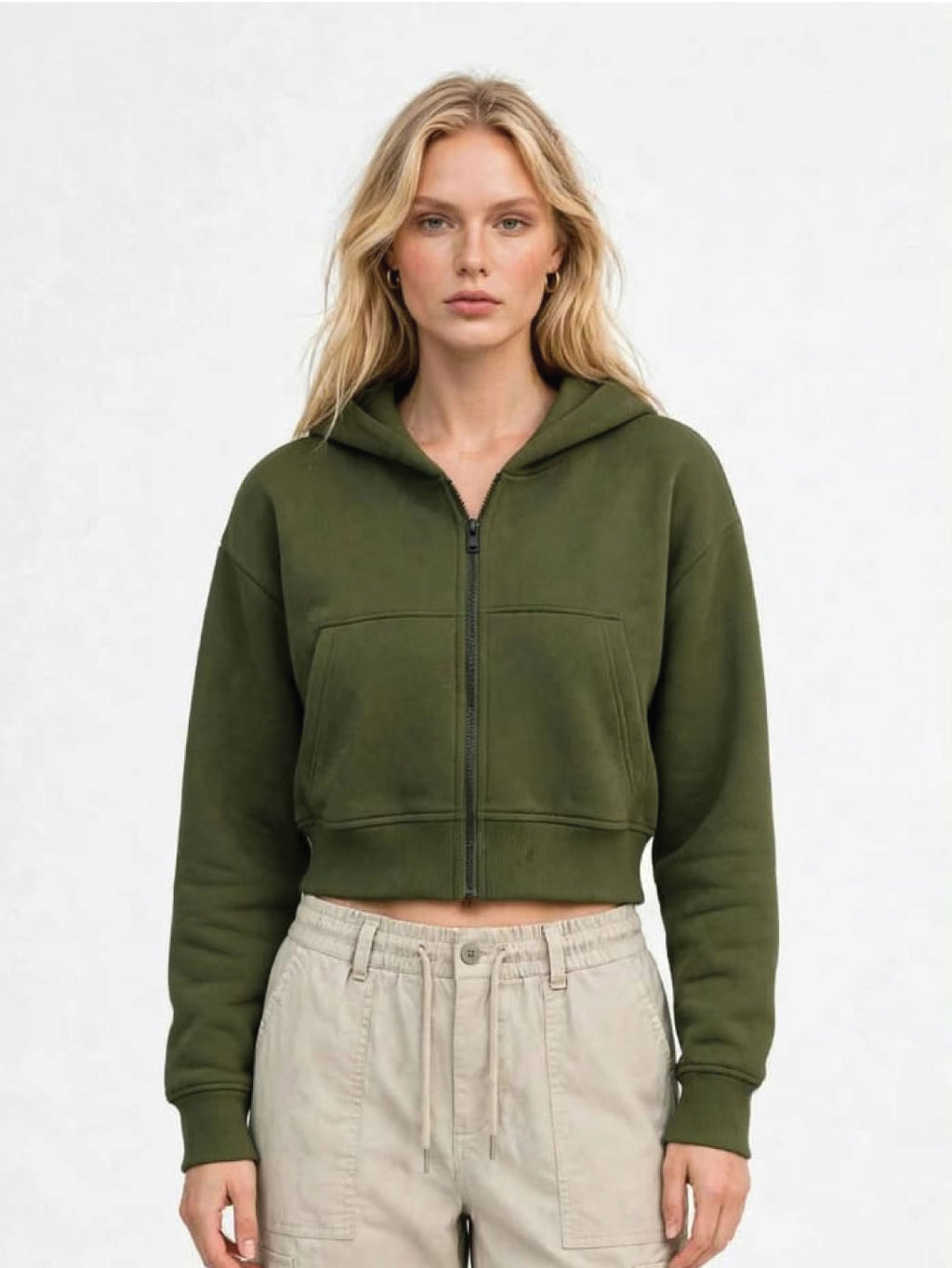 Owl Mink Women's Printed Cropped Hoodie with Graphic Print, Full Sleeves, Attached Hood, Casual Sweatshirt