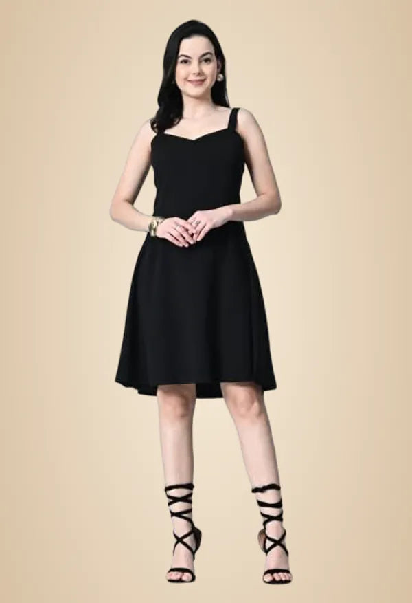 Women’s Sweetheart Neck Sleeveless Fit & Flare Dress | Knee Length